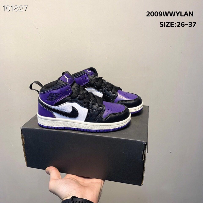 _Real head layer_ Nike Air Jordan Brand 1 AJ1 Jordan first high-end sports children_s shoes basketball shoes 26-37-cd32c1a5